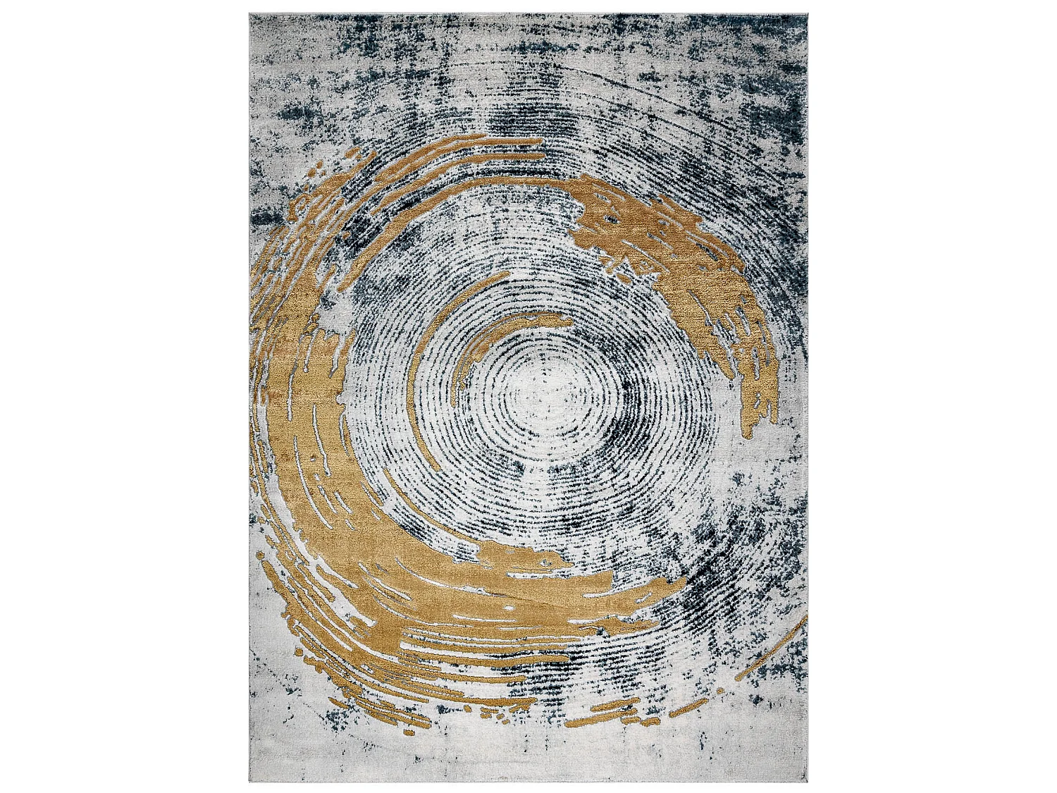 Tapijt EMERALD exclusief 1024 glamour, stijlvol abstractie blauw / gou 160x220 cm