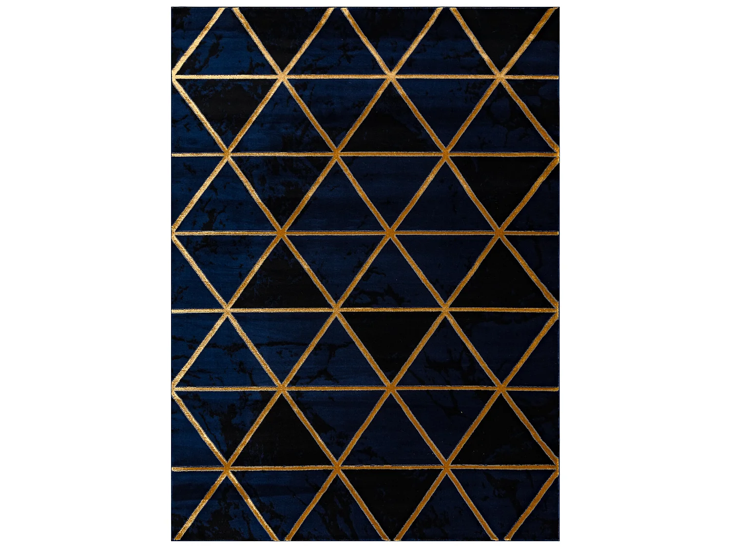 Exklusiv EMERALD Teppich 1020 glamour, stilvoll Marmor, Dreiecke dunke 80x150 cm