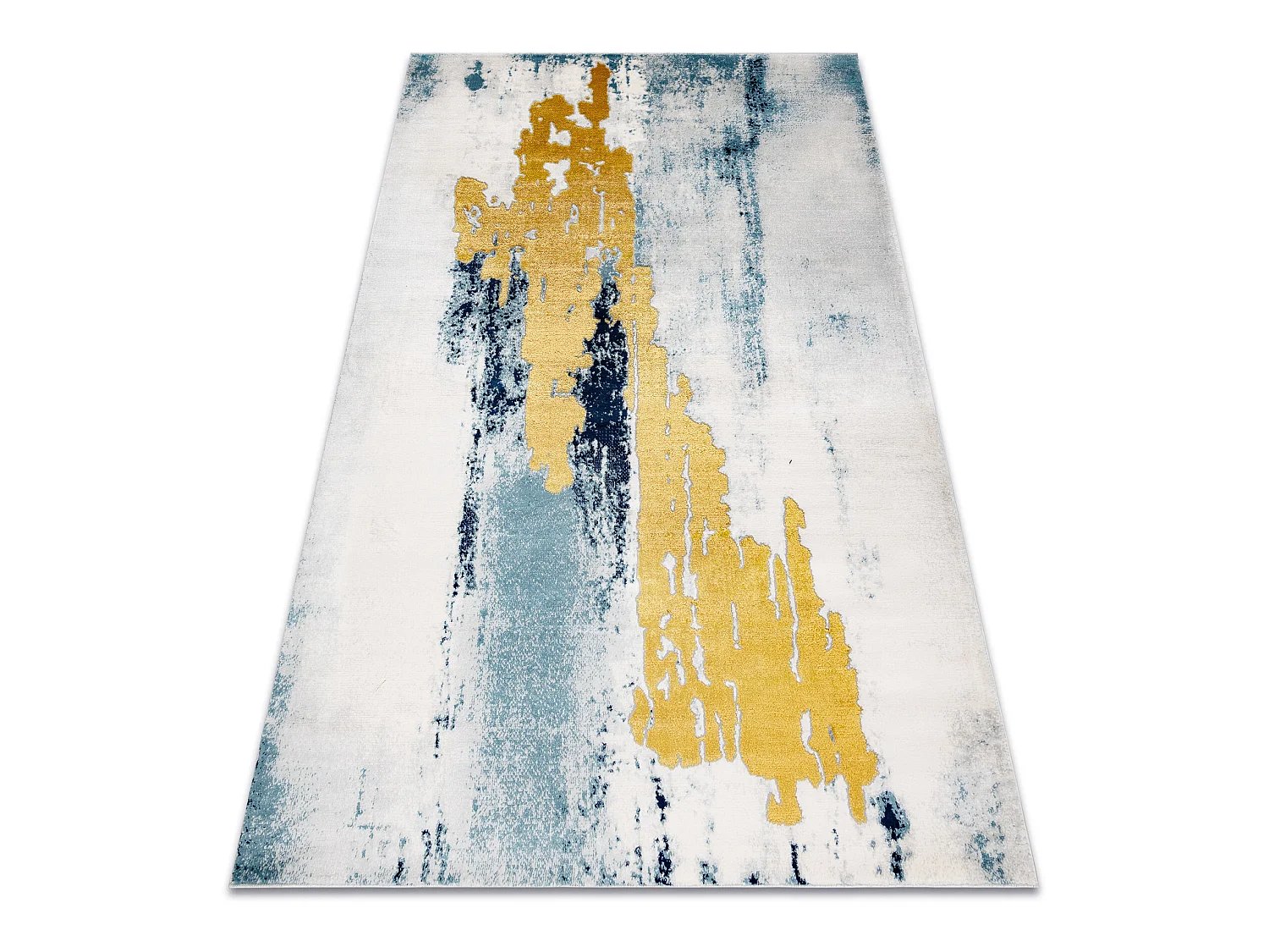 Tapijt EMERALD exclusief 1025 glamour, stijlvol vintage blauw / goud 140x190 cm