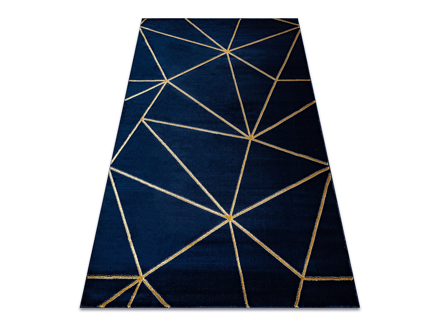 Tapijt EMERALD exclusief 1013 glamour, stijlvol geometrisch marineblau 140x190 cm