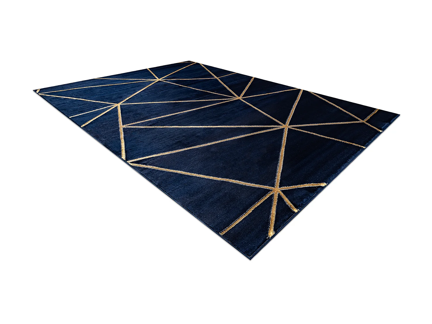 Tapijt EMERALD exclusief 1013 glamour, stijlvol geometrisch marineblau 140x190 cm