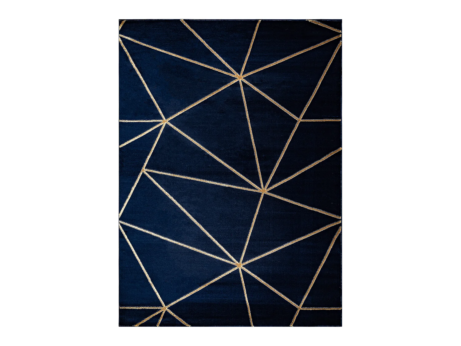 Exklusiv EMERALD Teppich 1013 glamour, stilvoll geometrisch dunkelblau 80x150 cm