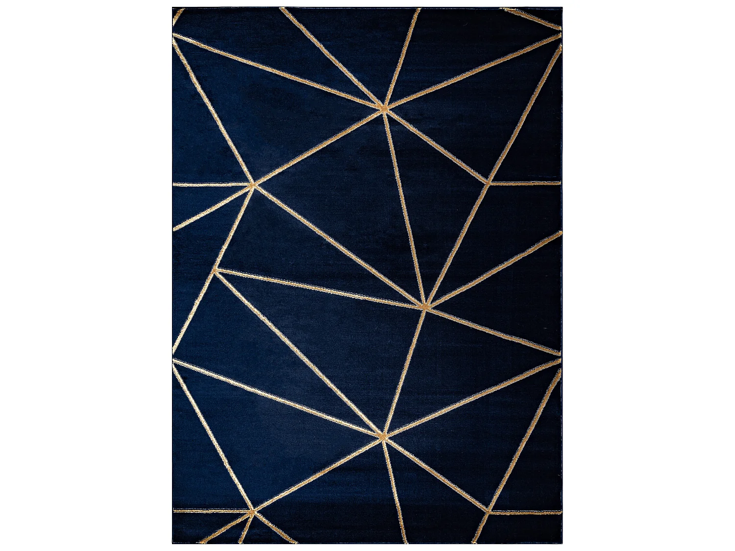 Dywan EMERALD ekskluzywny 1013 glamour, stylowy geometryczny granatowy 80x150 cm