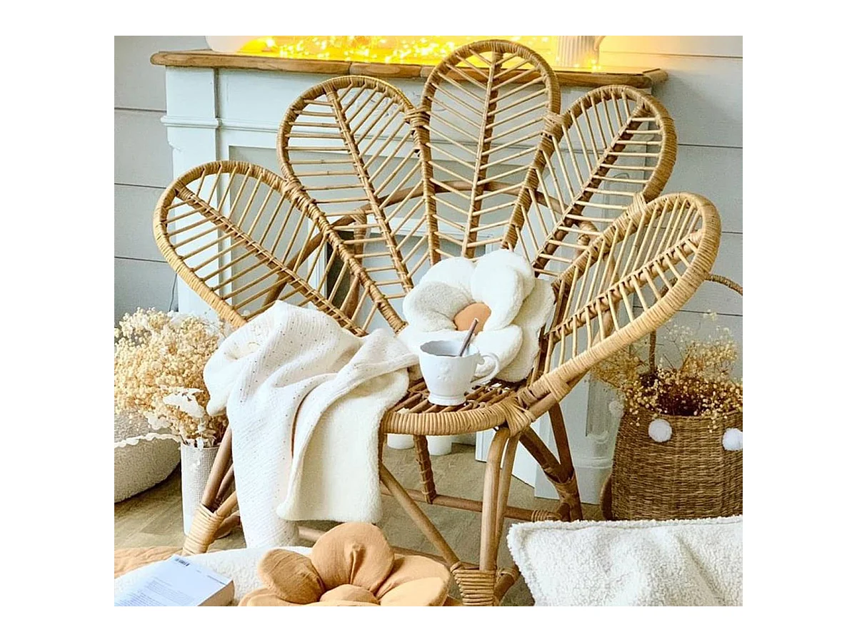 Fauteuil en rotin fleur Rattan