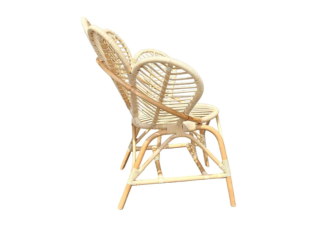 Fauteuil de jardin en rotin fleur Rattan