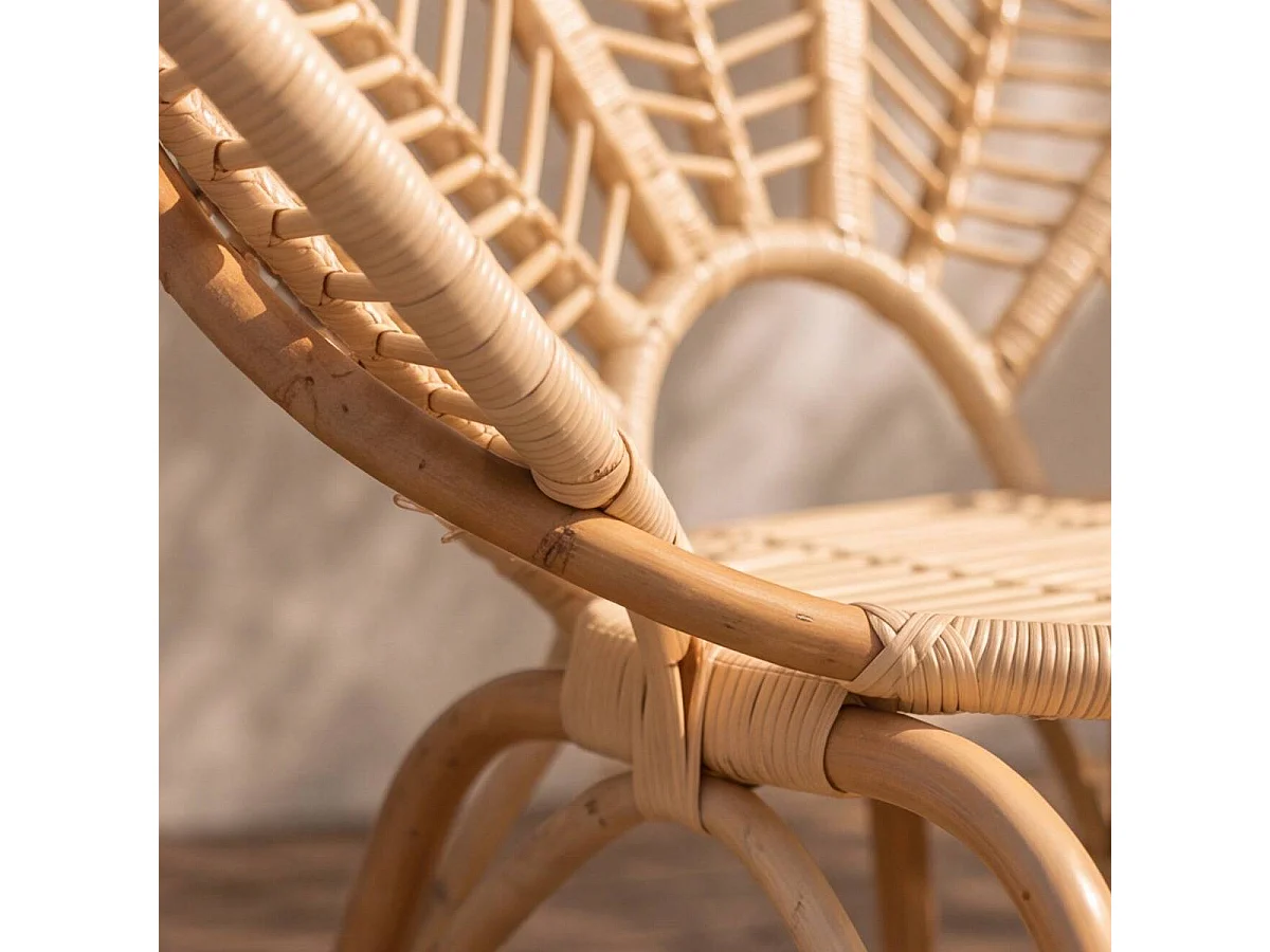 Fauteuil de jardin en rotin fleur Rattan
