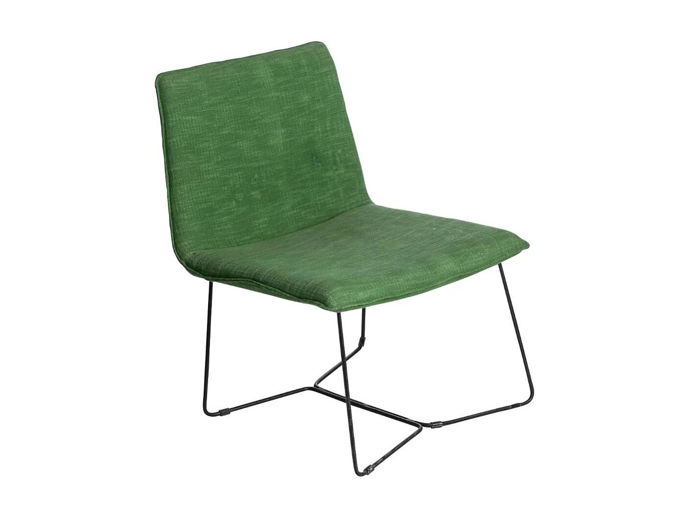 Fauteuil en tissu et métal Isaure