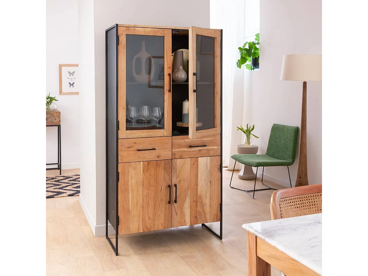 Fauteuil en tissu et métal Isaure