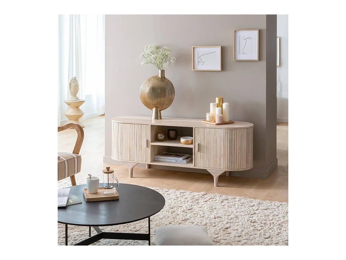 Meuble tv en bois de manguier Macha