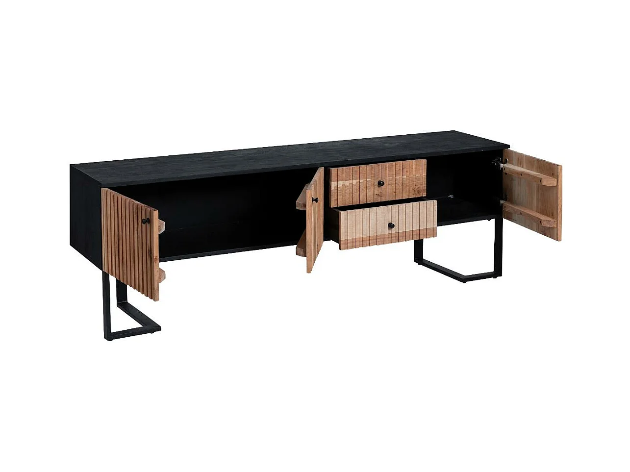 Meuble TV en bois d'acacia et métal Pippa