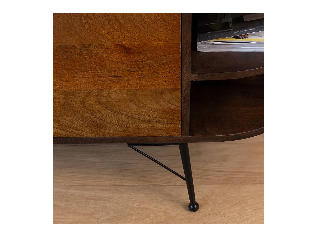 Meuble TV en bois d'acacia Juno