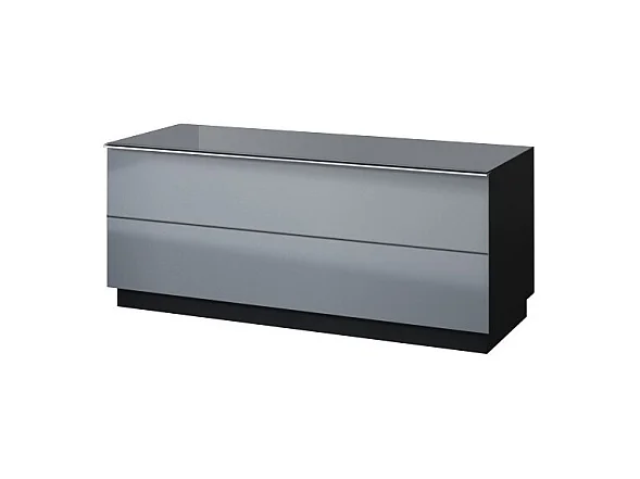 Mobile TV 120cm collezione ZANTE con 1 porta. Colore nero e grigio lucido.