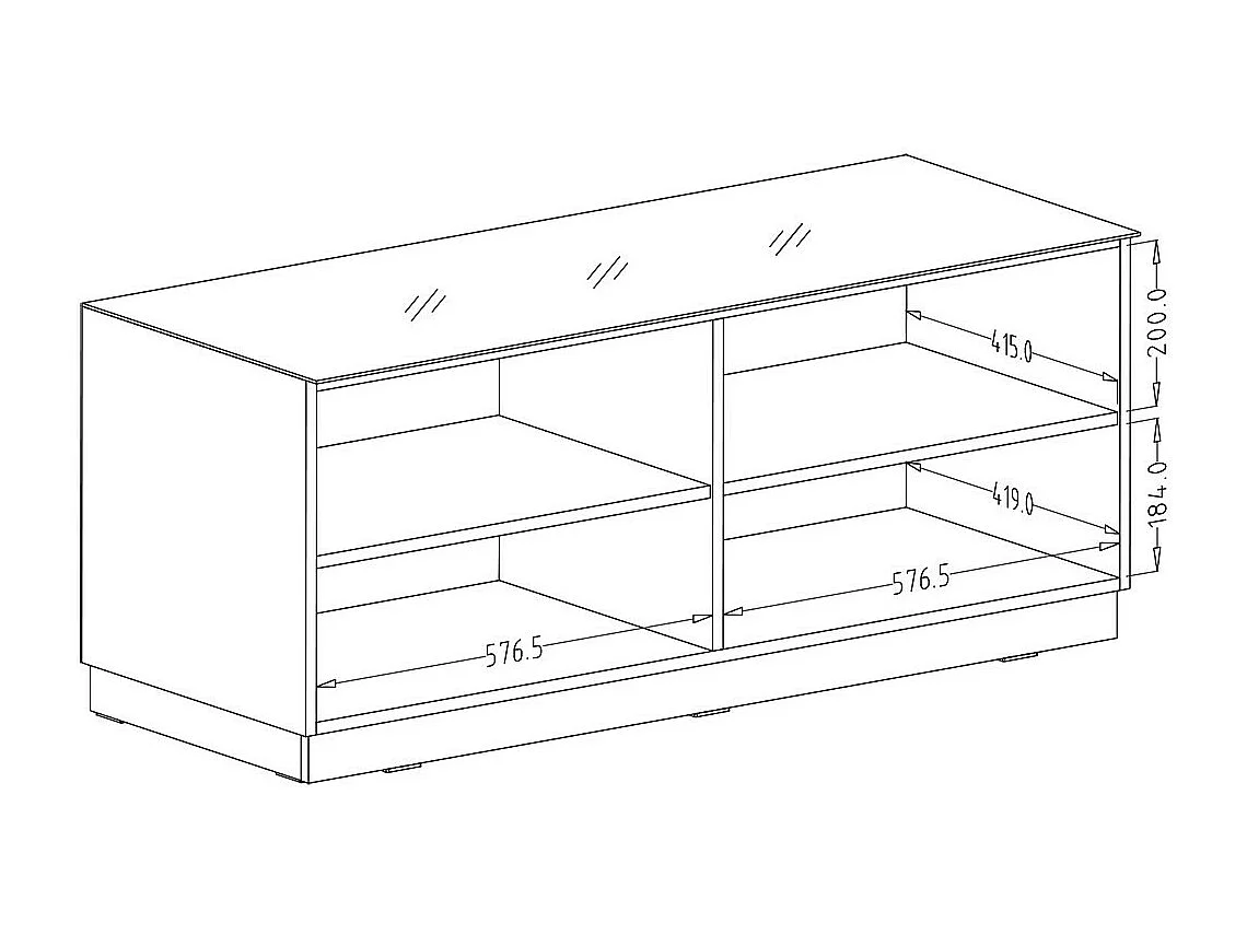 Meuble TV 120cm collection ZANTE avec 1porte. Couleur noir et gris brillant.