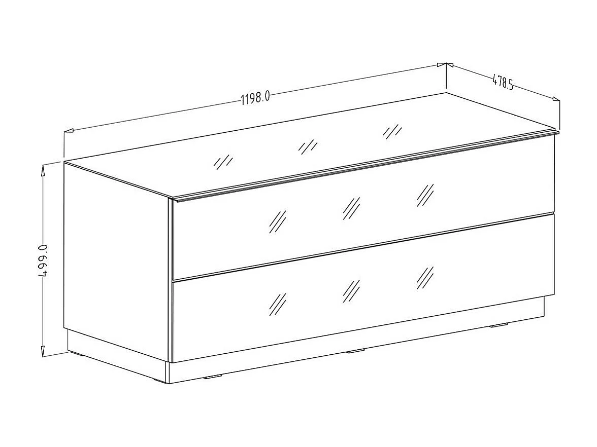 Meuble TV 120cm collection ZANTE avec 1porte. Couleur noir et gris brillant.