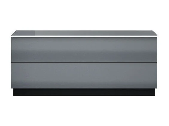 Meuble TV 120cm collection ZANTE avec 1porte. Couleur noir et gris brillant.