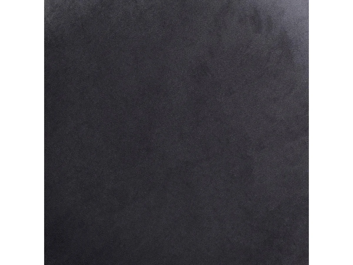 Grijze ronde fluwelen poef voor volwassenen zonder opbergruimte