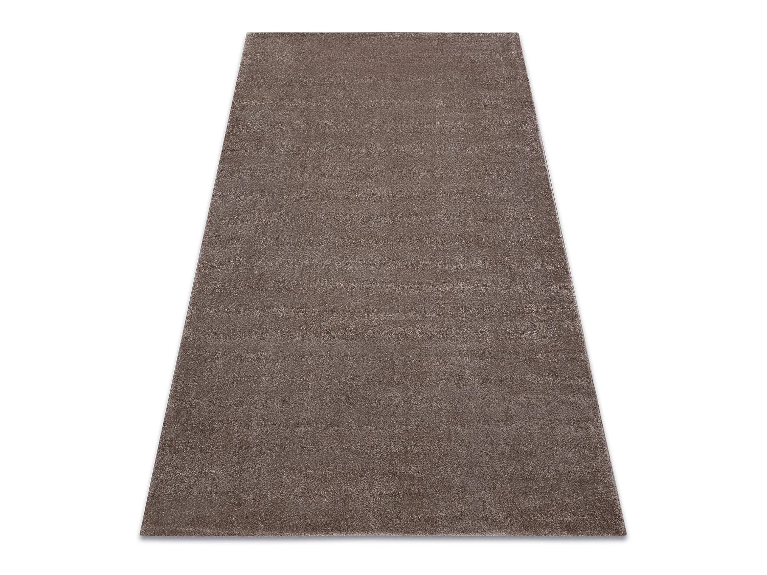 Tapis SOFT 2485 T70 55 plaine couleur unie beige foncé 80x150 cm