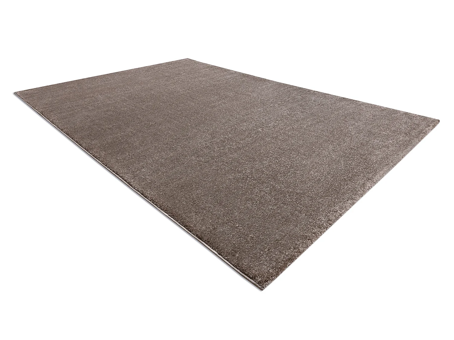 Tapis SOFT 2485 T70 55 plaine couleur unie beige foncé 80x150 cm