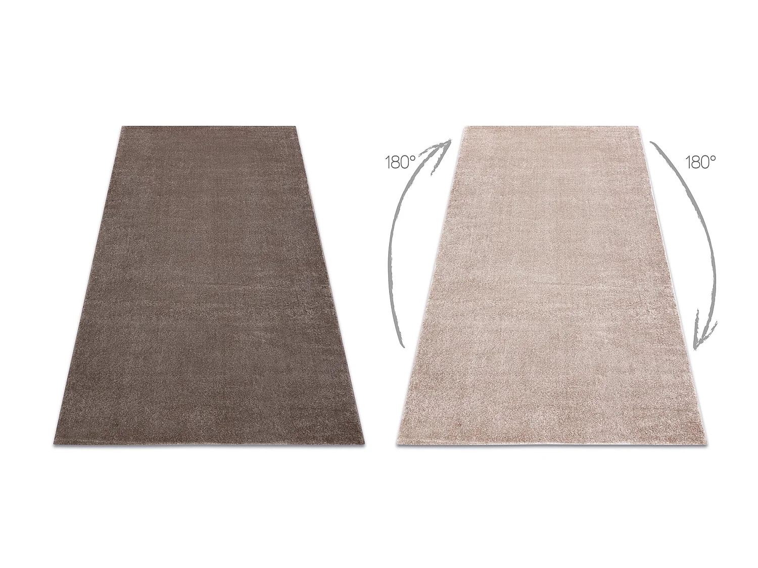 Tapijt SOFT 2485 T70 55 uniform , enkele kleur donker beige  160x230 cm