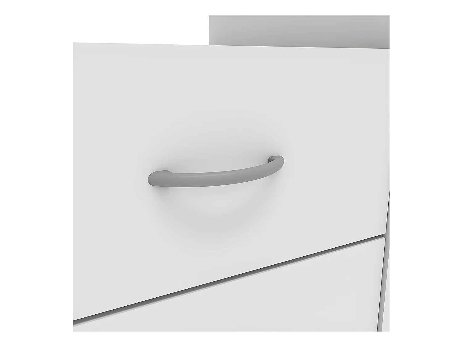 Mesa de escritório Aristote com 3 gavetas e armazenamento em branco