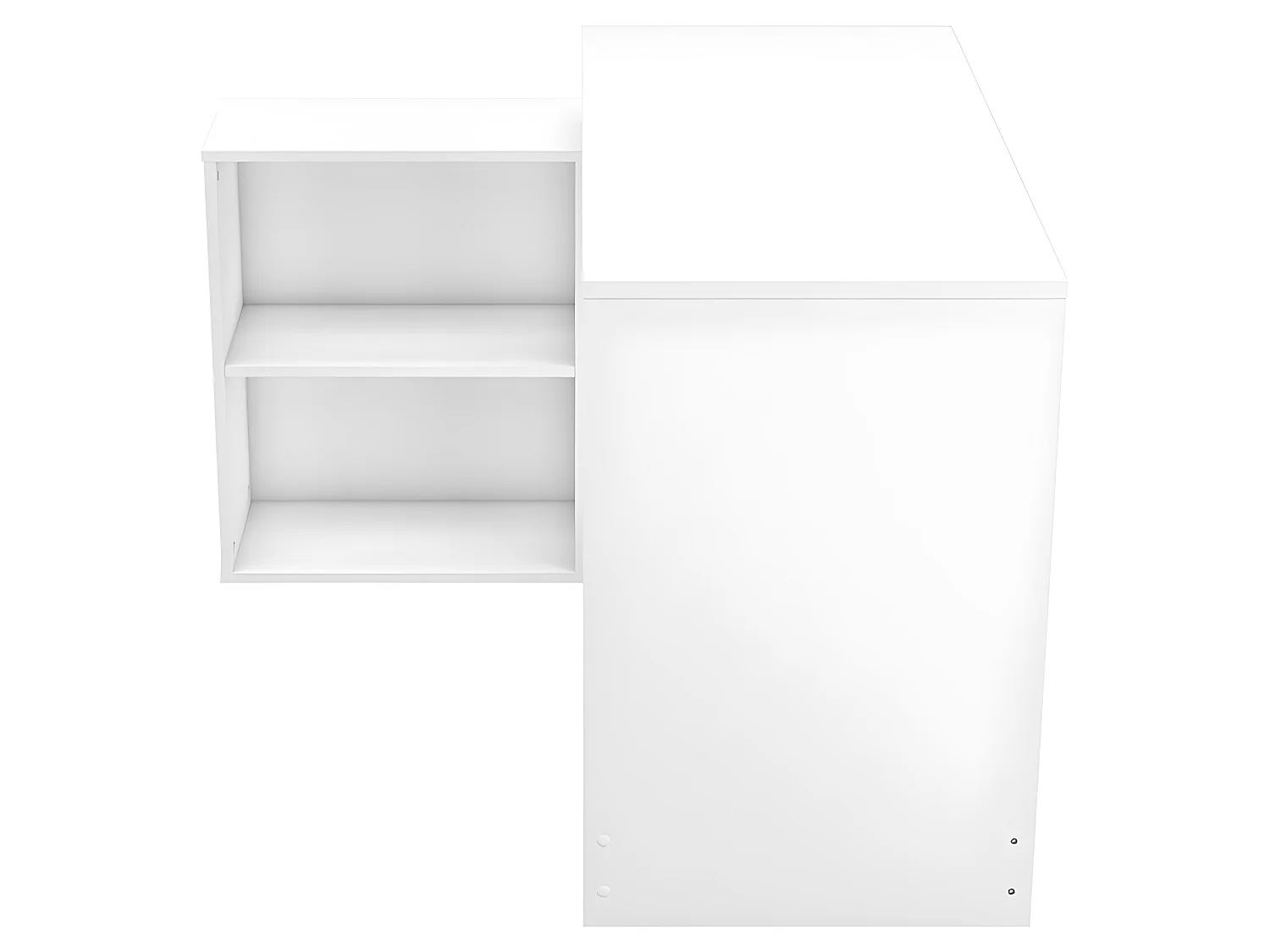 NAGANO Bureau dangle contemporain blanc mat - L 111,9 cm