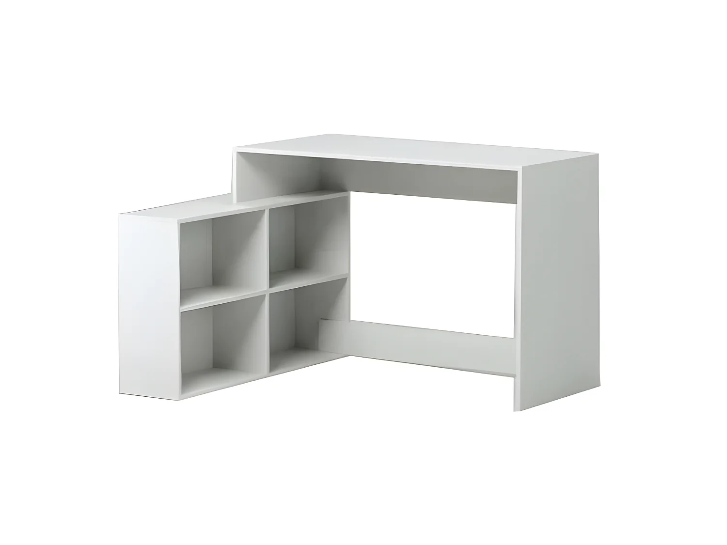 NAGANO Bureau dangle contemporain blanc mat - L 111,9 cm