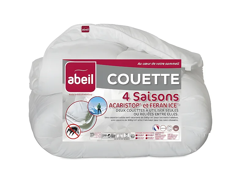 ABEIL Couette 4 Saisons ANTI-ACARIENS 220x240cm