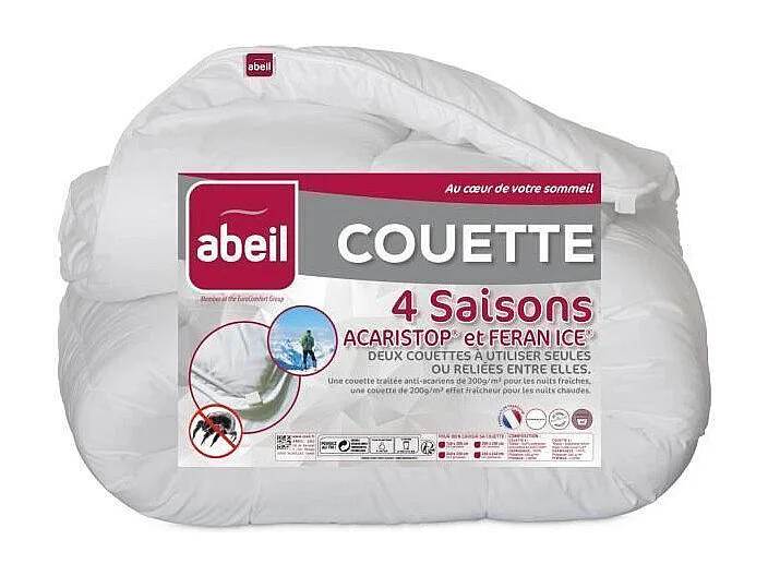 ABEIL Couette 4 Saisons ANTI-ACARIENS 140x200cm