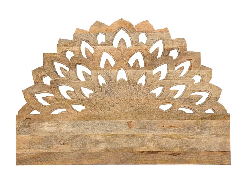 Tête de lit lotus en bois de manguier sculpté 160 cm Valentina