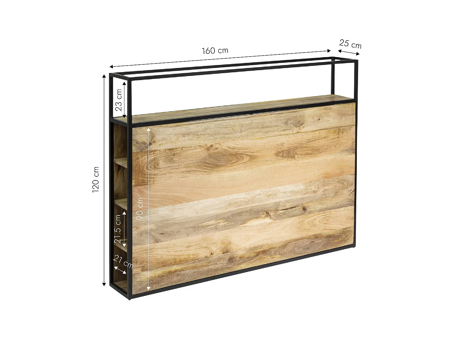 Tête de lit en bois de manguier 160 cm Armelle