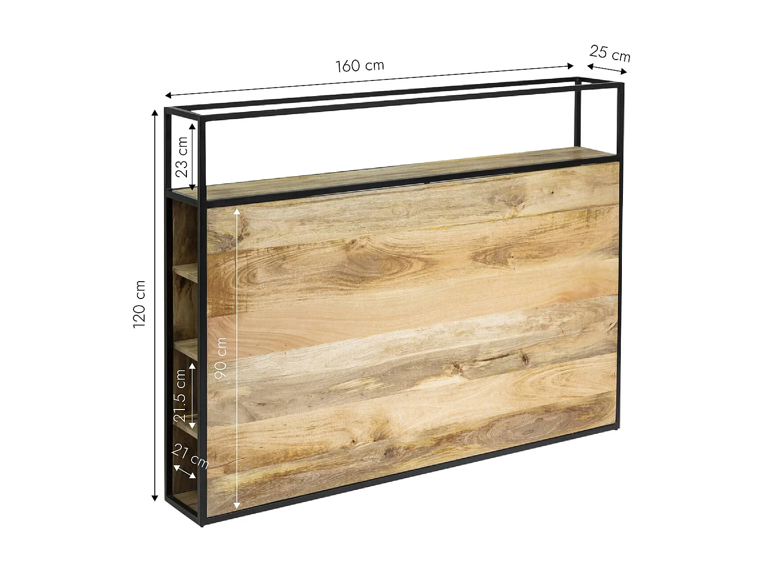 Tête de lit en bois de manguier 160 cm Armelle