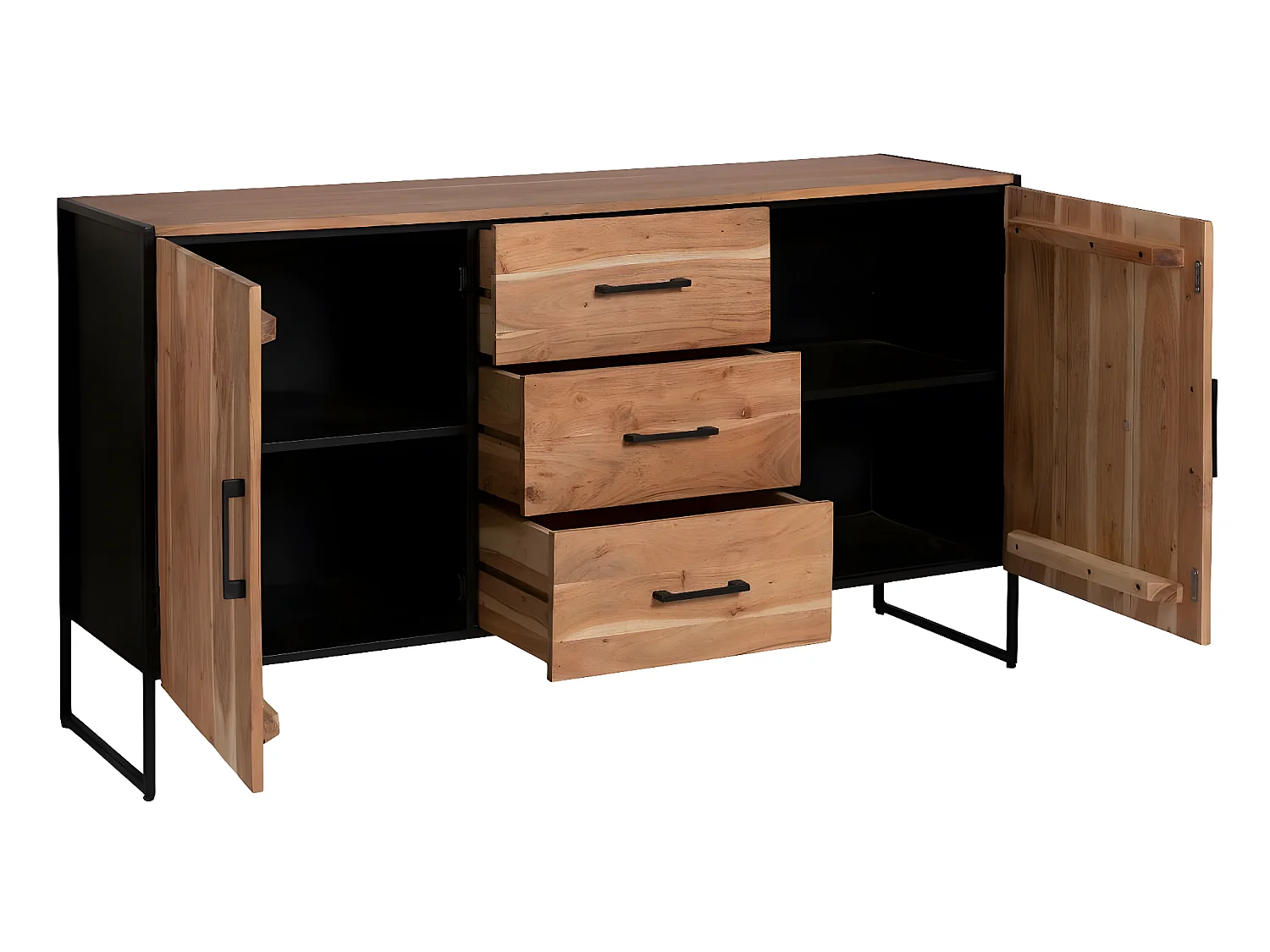 Buffet en bois d'acacia et métal Bosco