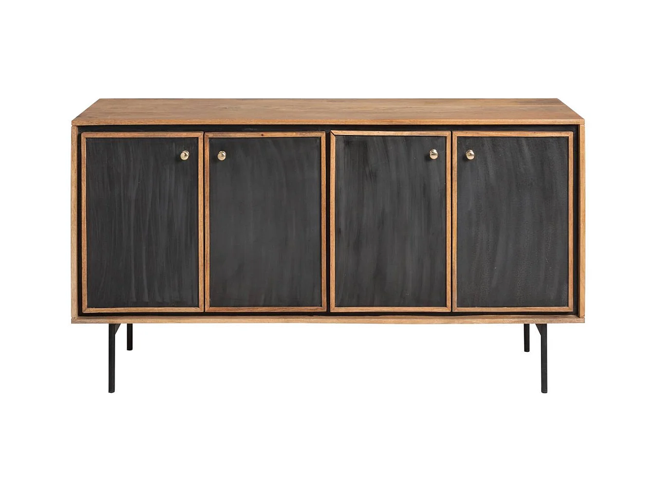 Buffet de madera de mango Léandro - Mueble funcional para hogar y oficina