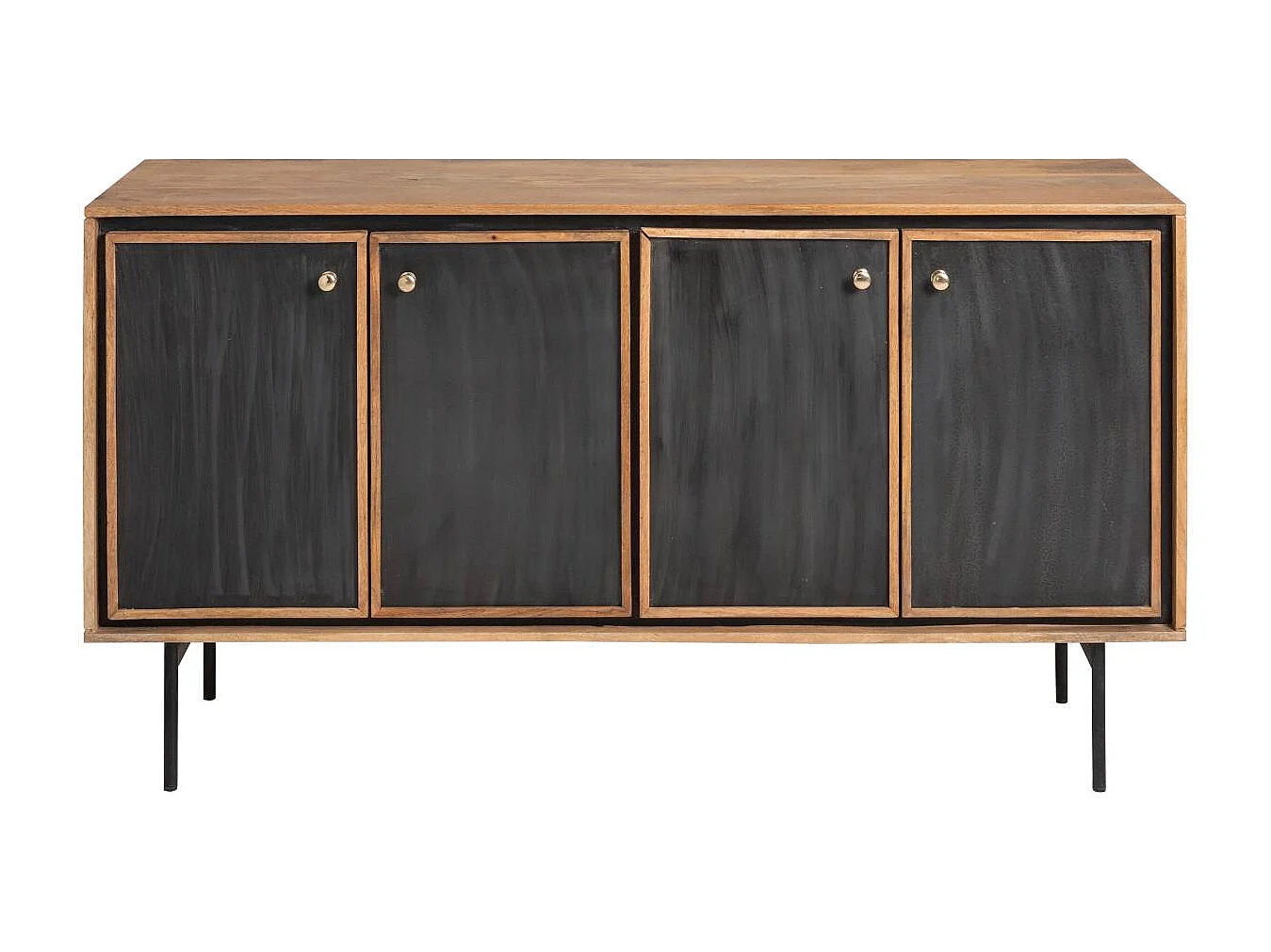 Buffet de madera de mango Léandro - Mueble funcional para hogar y oficina