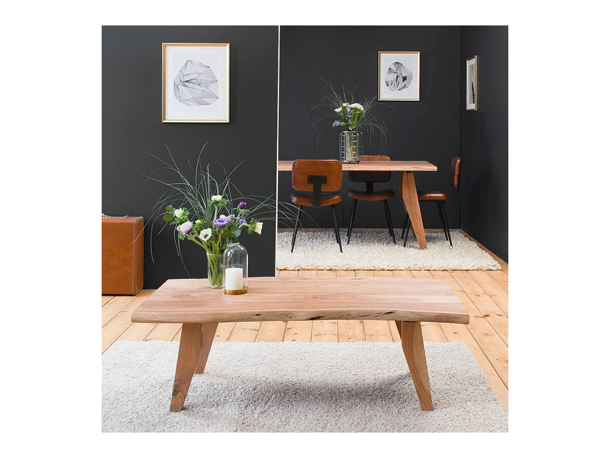 Table basse en bois d'acacia Tree
