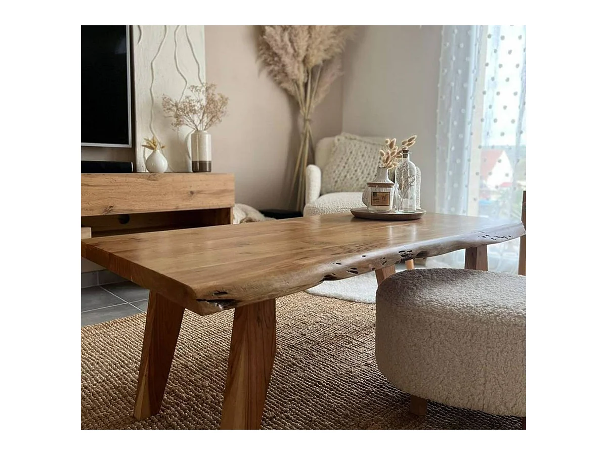 Table basse en bois d'acacia Tree