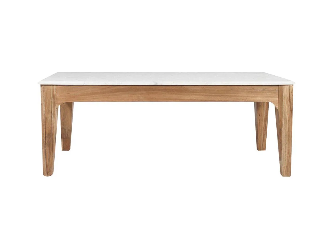 Mesa de centro de madera de mango Arthuro con almacenamiento integrado - Estilo escandinavo