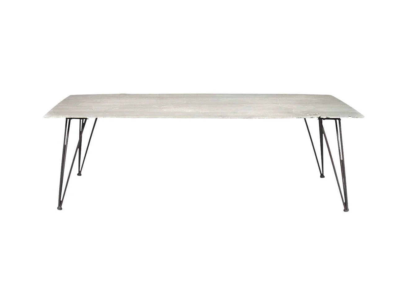Table basse en ciment et métal Grey