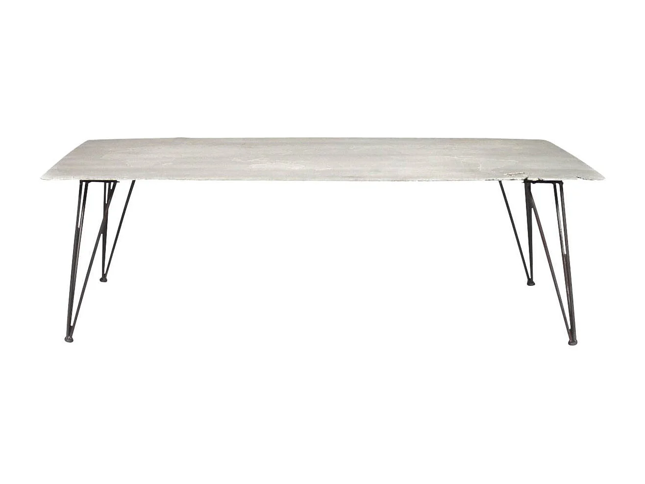 Table basse en ciment et métal Grey