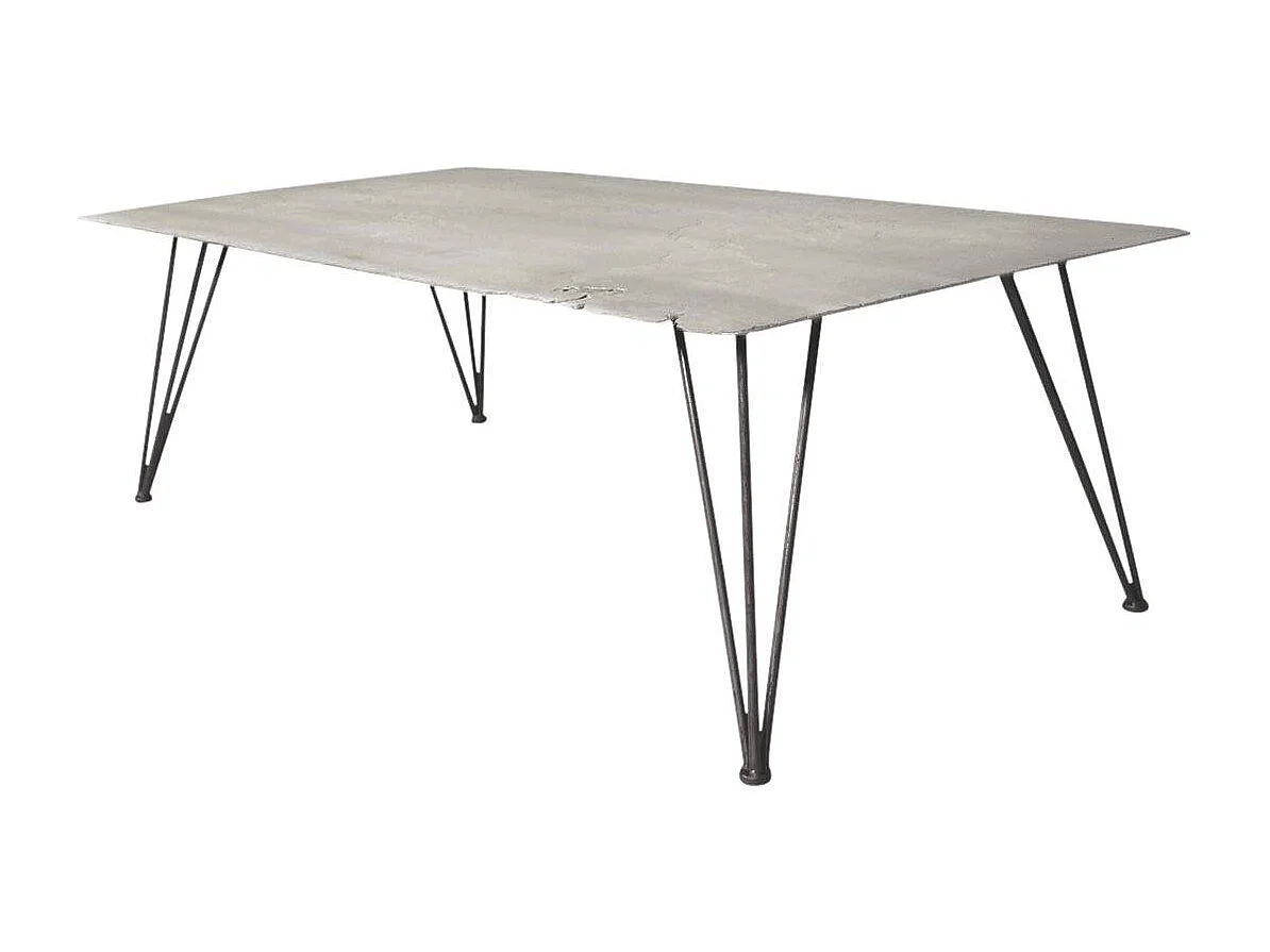 Table basse en ciment et métal Grey