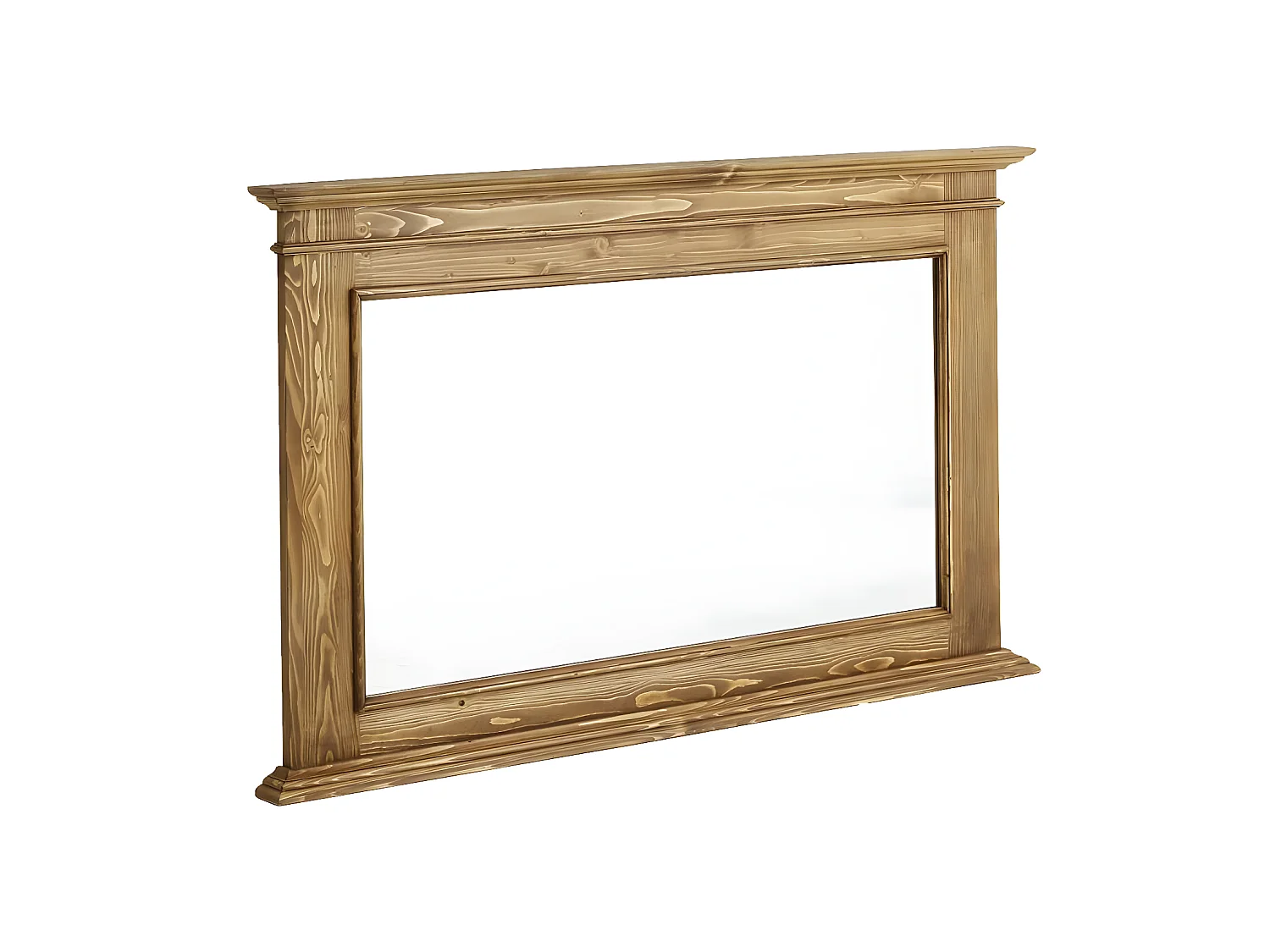 Miroir en bois de pin ciré miel Manel