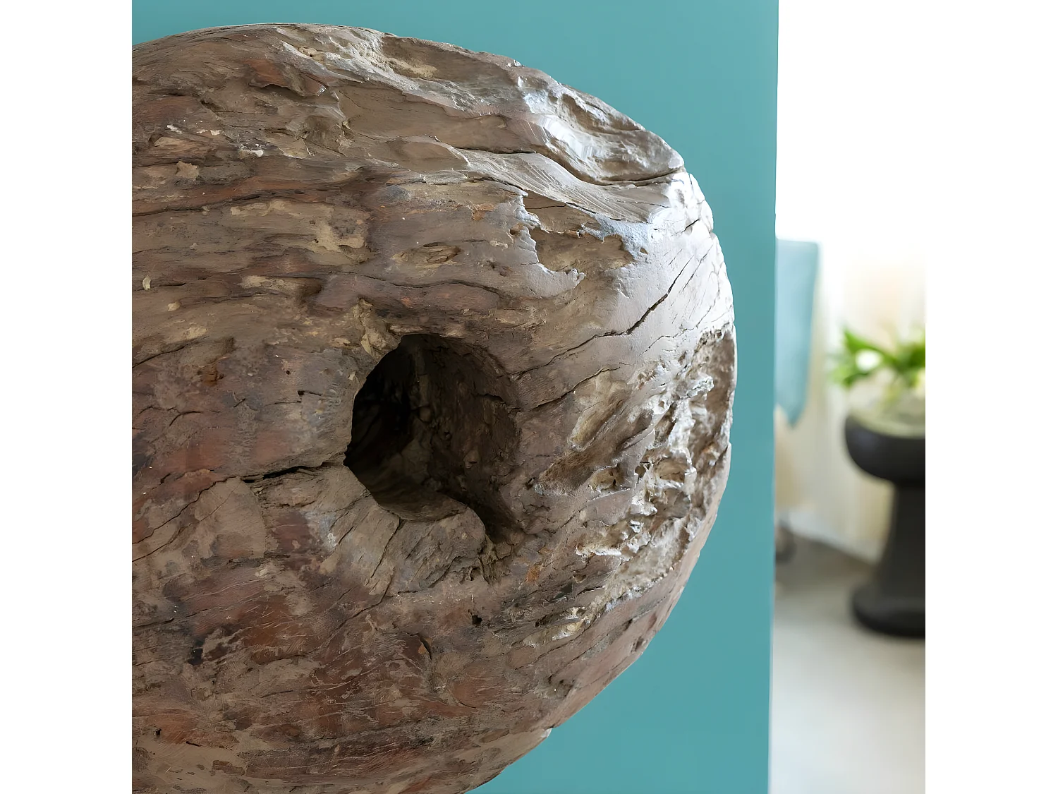 Sculpture en bois et métal Fannie