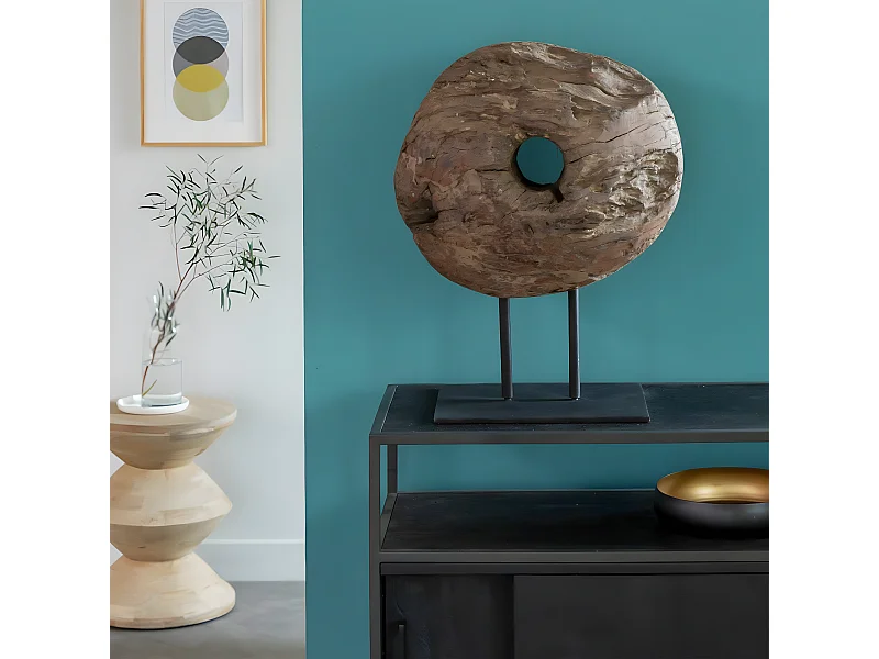 Sculpture en bois et métal Fannie