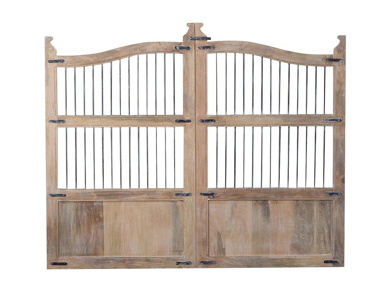 Cabecero vintage de madera de mango macizo de 160 cm con almacenamiento