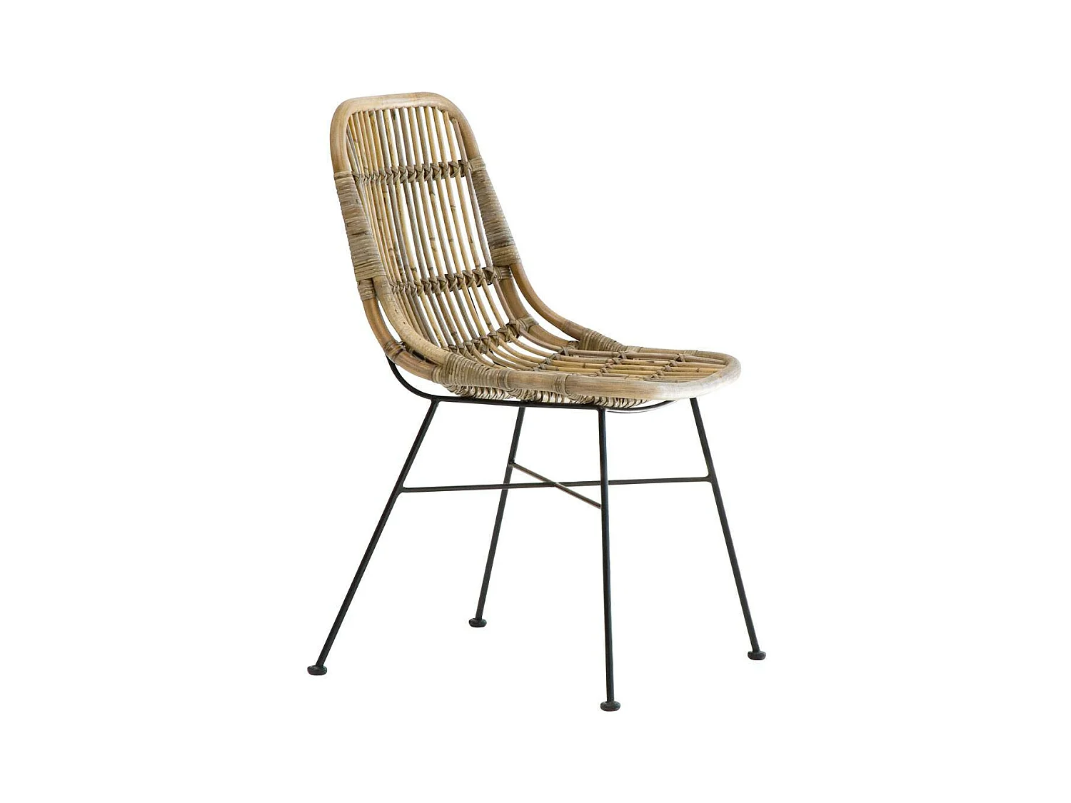 Chaise en rotin et métal Rattan (lot de 2)