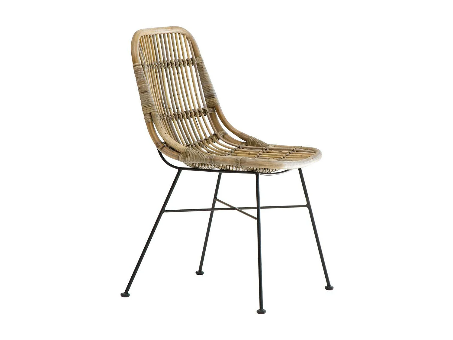 Chaise en rotin et métal Rattan (lot de 2)