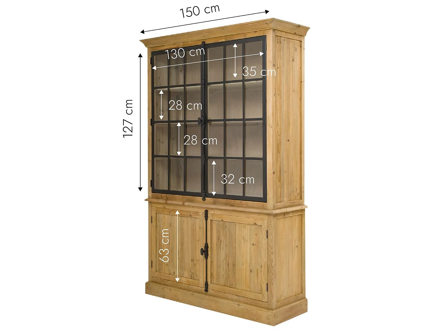 Vaisselier en bois recyclé Garance