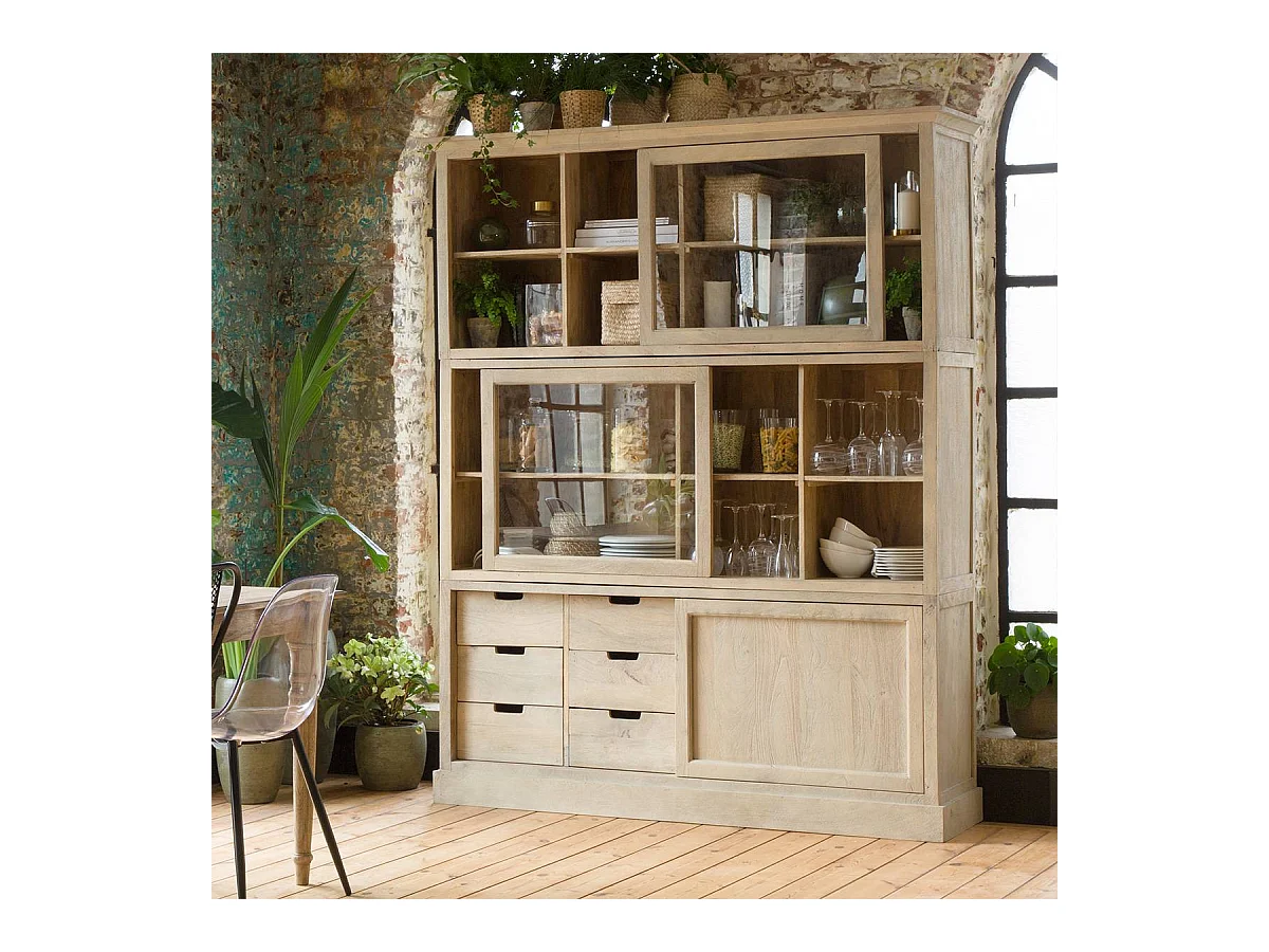 Vaisselier en bois de manguier Nina