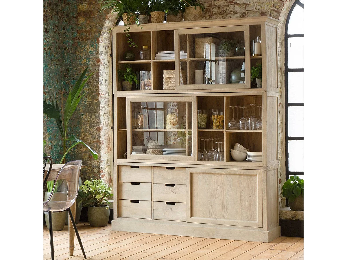 Vaisselier en bois de manguier Nina