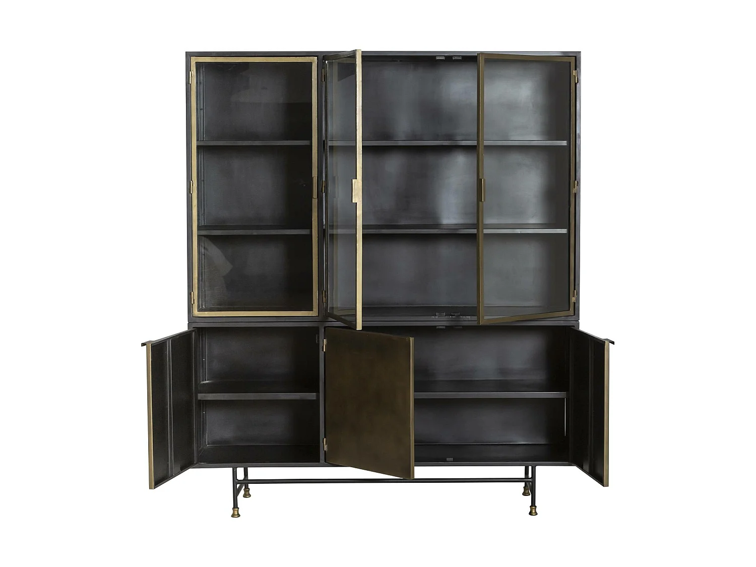 Vaisselier en laiton et métal Janelle